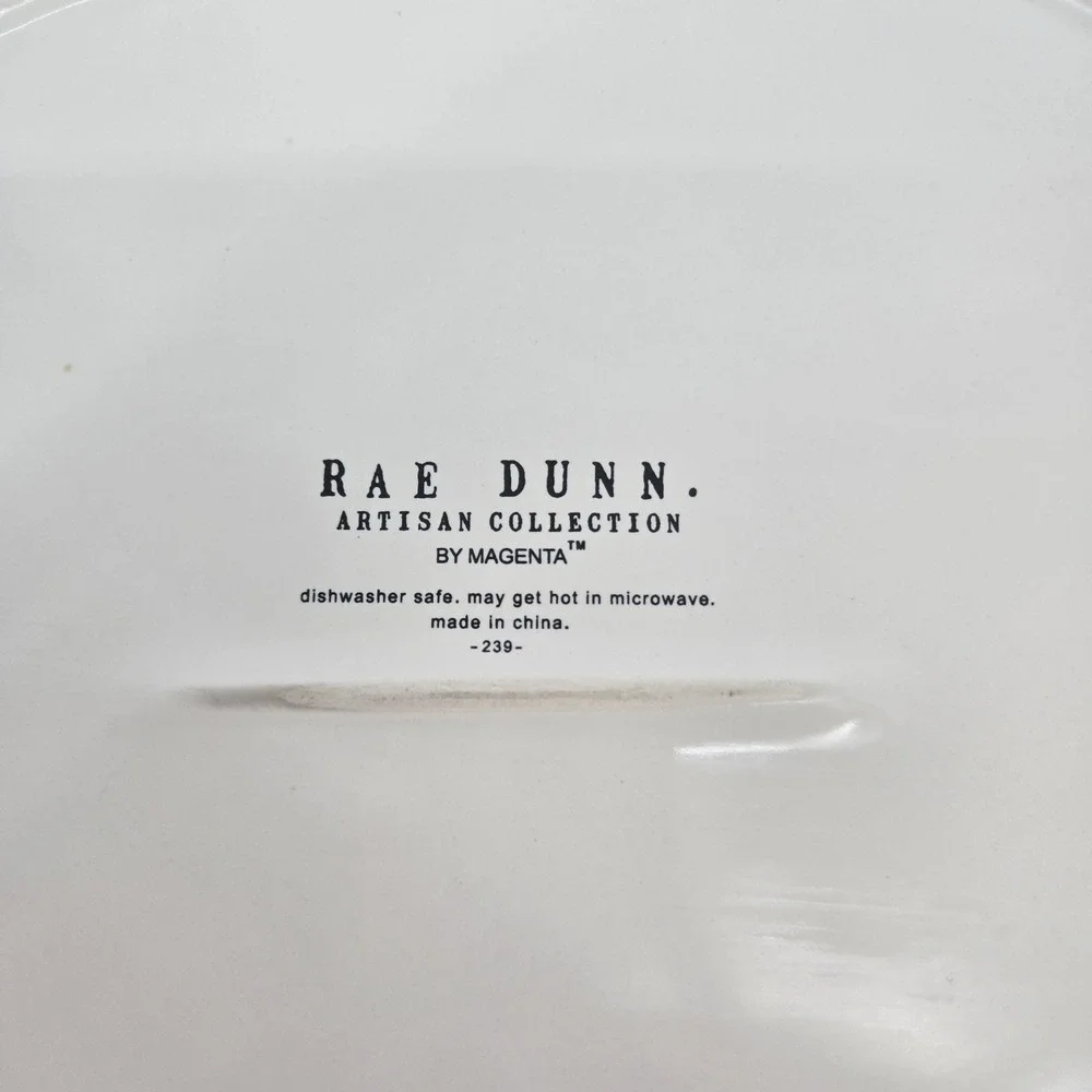 Rae Dunn Artisan Magenta Collection Oval Serving Platter Floral 15